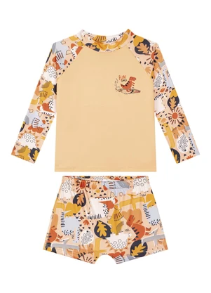 Marlan - Conjunto Camiseta e Sunga Proteção Uv Laranja - MARLAN