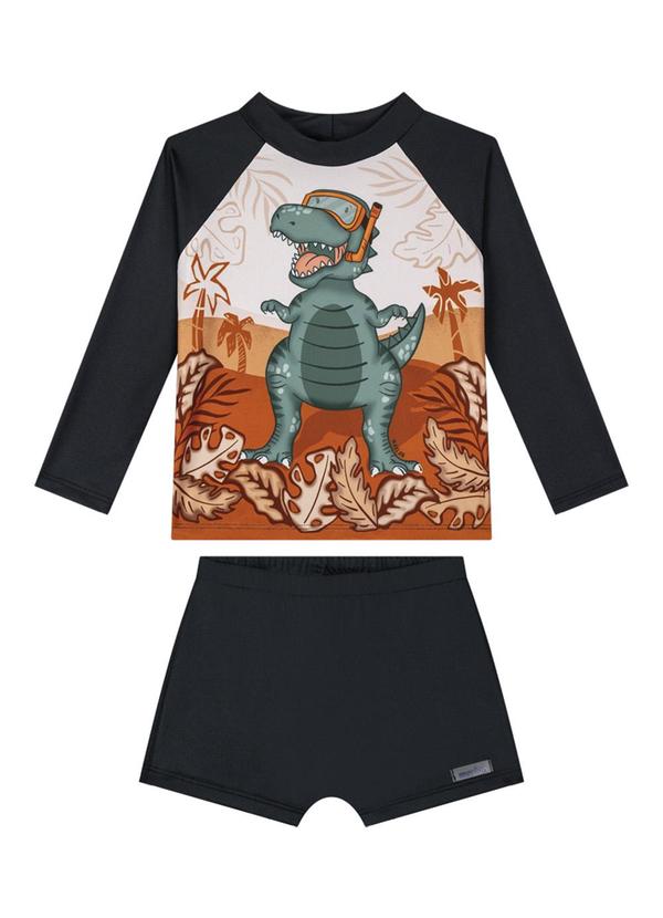 Marlan - Conjunto Camiseta e Sunga Proteção Uv Preto 1