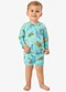 Rovi Kids - Conjunto Camiseta Manga Longa e Sunga Uv Verde - variação: Azul