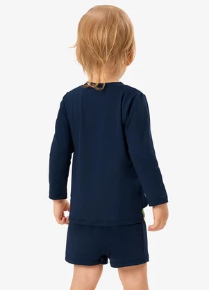Rovi Kids - Conjunto Camiseta Manga Longa e Sunga Uv Azul - ROVI KIDS