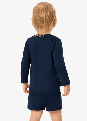 Rovi Kids - Conjunto Camiseta Manga Longa e Sunga Uv Azul - ROVI KIDS