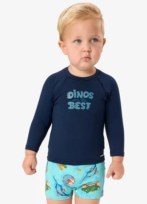 Rovi Kids - Conjunto Camiseta Manga Longa e Sunga Uv Azul - ROVI KIDS