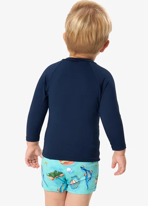 Rovi Kids - Conjunto Camiseta Manga Longa e Sunga Uv Azul - ROVI KIDS