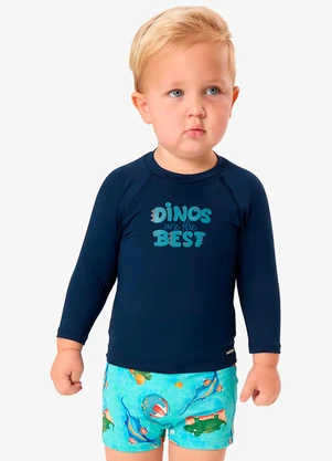 Rovi Kids - Conjunto Camiseta Manga Longa e Sunga Uv Azul - ROVI KIDS