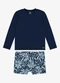 Rovi Kids - Conjunto Camiseta Manga Longa e Sunga Uv Verde - variação: Azul