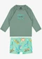 Rovi Kids - Conjunto Camiseta Manga Longa e Sunga Uv Azul - variação: Verde