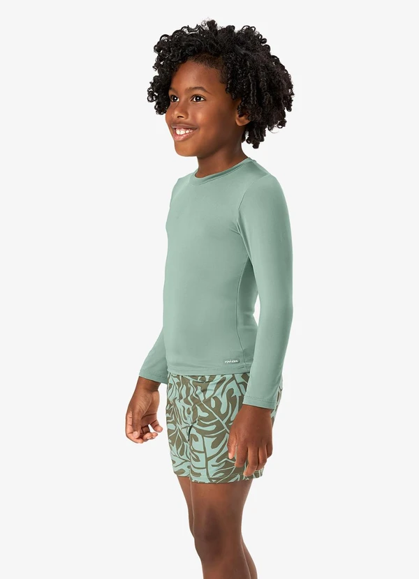 Rovi Kids - Conjunto Camiseta Manga Longa e Sunga Uv Verde