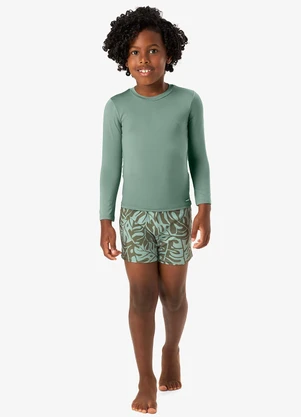 Rovi Kids - Conjunto Camiseta Manga Longa e Sunga Uv Verde - ROVI KIDS