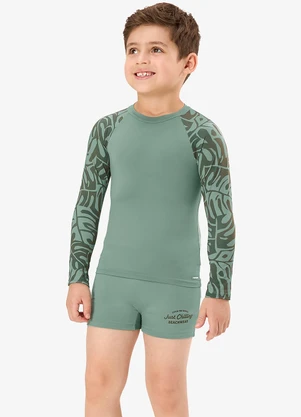 Rovi Kids - Conjunto Camiseta Manga Longa e Sunga Uv Verde - ROVI KIDS