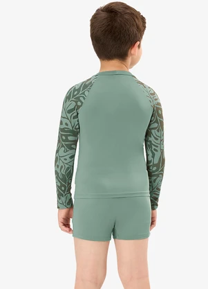 Rovi Kids - Conjunto Camiseta Manga Longa e Sunga Uv Verde - ROVI KIDS