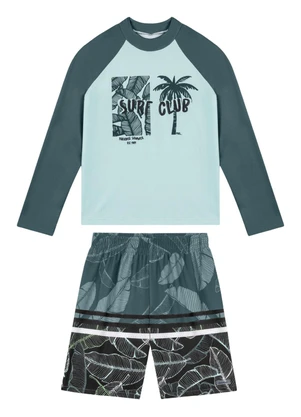 Marlan - Conjunto Camiseta Manga Longa Uv e Bermuda Verde - MARLAN