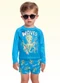 Fakini Kids - Conjunto Camiseta/Sunga Moda Praia Azul - variação: Azul
