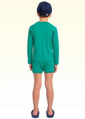Fakini Kids - Conjunto Camiseta/Sunga Moda Praia Verde - FAKINI KIDS