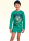 Fakini Kids - Conjunto Camiseta/Sunga Moda Praia Bege - variação: Verde