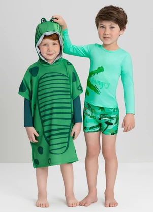 Conjunto com Camiseta e Sunga Boxer Up Baby Verde - UP BABY