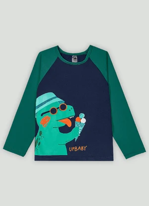 Conjunto com Camiseta e Sunga Boxer Up Baby Verde - UP BABY