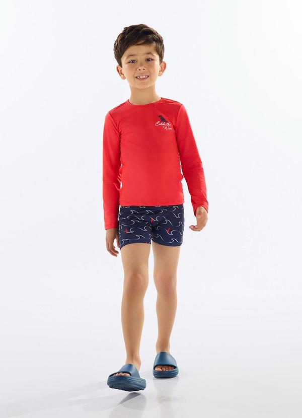 Quimby - Conjunto de Praia com Fps +50 Vermelho