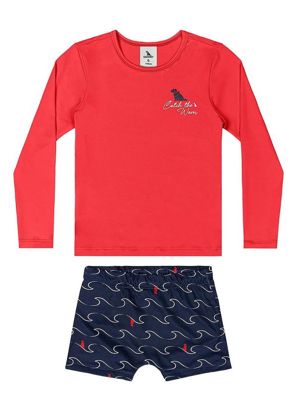 Quimby - Conjunto de Praia com Fps +50 Vermelho 2