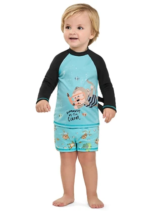 Elian - Conjunto de Praia Menino Proteção Uv Azul - ELIAN