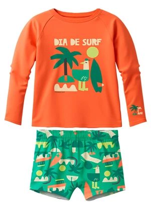 Malwee Kids - Conjunto Dia de Surf Uv Laranja - MALWEE KIDS