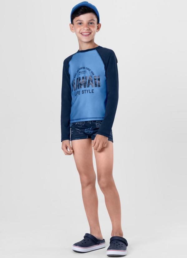Brandili - Conjunto em Malha Uv Infantil Menino Azul