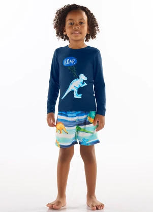 Up Baby - Conjunto Fps +50 Infantil Menino Azul - UP BABY