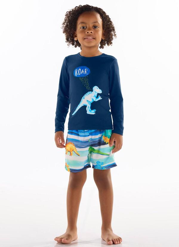 Up Baby - Conjunto Fps +50 Infantil Menino Azul