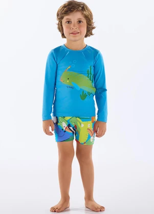 Up Baby - Conjunto Infantil Masculino Fps+50 Azul - UP BABY