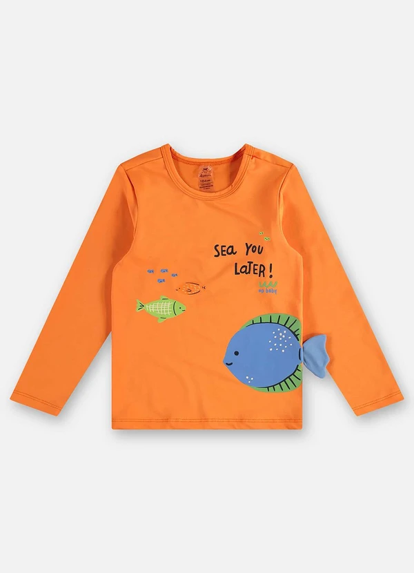 Up Baby - Conjunto Infantil Masculino Fps+50 Laranja 3