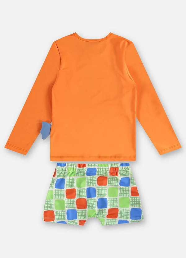 Up Baby - Conjunto Infantil Masculino Fps+50 Laranja 5