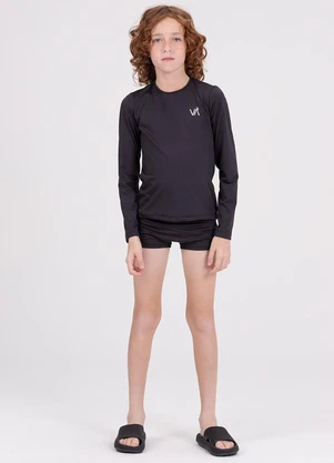 Vida Costeira - Conjunto Manga Longa Uv 50+ Bordadinho Preto - VIDA COSTEIRA