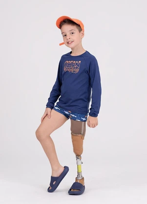 Vida Costeira - Conjunto Manga Longa Uv 50+ Coqueiros Preto - VIDA COSTEIRA