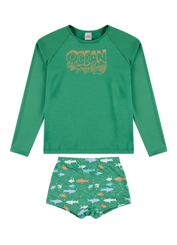 Vida Costeira - Conjunto Manga Longa Uv 50+ Ocean Azul 2