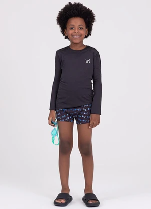 Vida Costeira - Conjunto Manga Longa Uv 50+ Peixinhos Preto - VIDA COSTEIRA