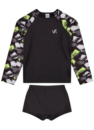Vida Costeira - Conjunto Manga Longa Uv 50+ Summer Preto - VIDA COSTEIRA