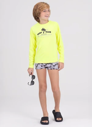Vida Costeira - Conjunto Manga Longa Uv 50+ Surf Club Amarelo - VIDA COSTEIRA