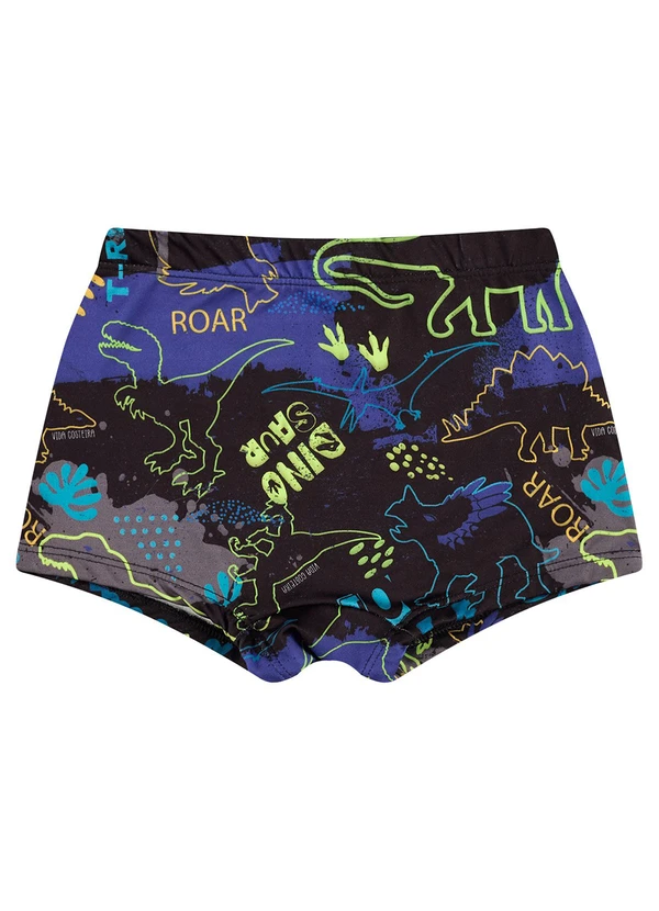 Vida Costeira - Conjunto Infantil Manga Longa Uv 50+ Liso Preto 4