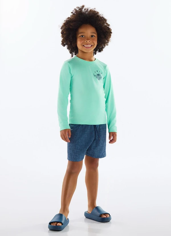 Quimby - Conjunto Menino com Fps +50 Azul