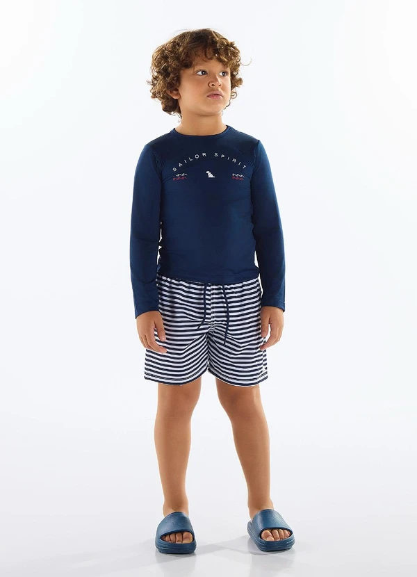 Quimby - Conjunto Menino com Fps +50 Azul