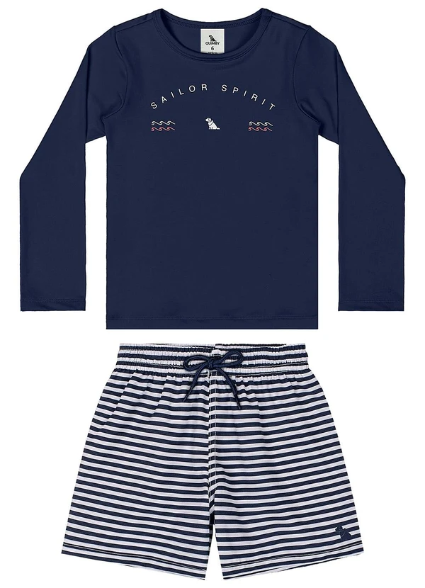 Quimby - Conjunto Menino com Fps +50 Azul 2