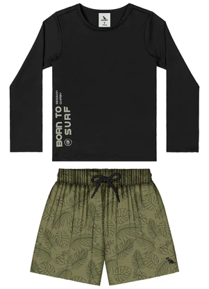 Quimby - Conjunto Menino com Fps +50 Preto - QUIMBY