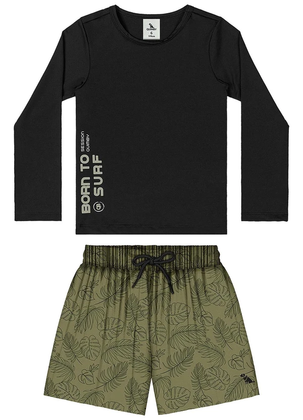 Quimby - Conjunto Menino com Fps +50 Preto