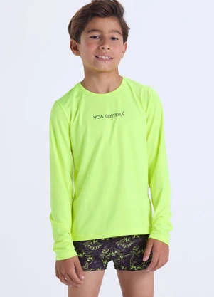 Vida Costeira - Conjunto Moda Praia Infantil  Uv50+ Amarelo - VIDA COSTEIRA