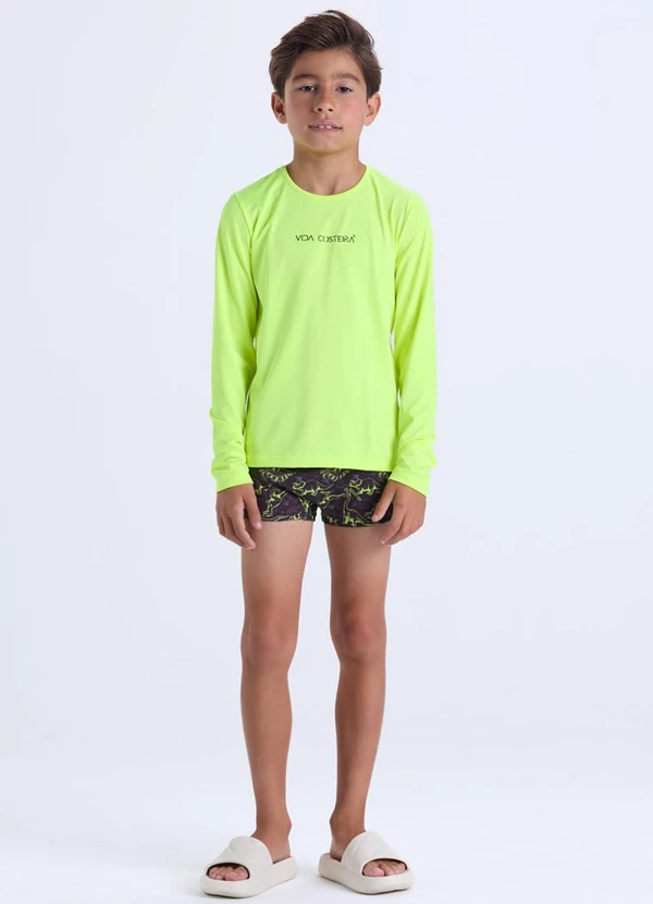 Vida Costeira - Conjunto Moda Praia Infantil Uv50+ Amarelo