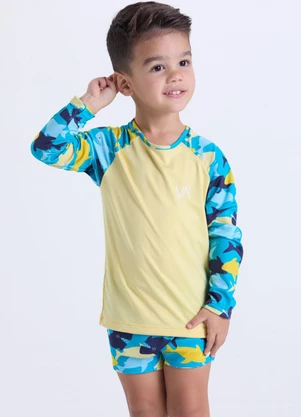 Vida Costeira - Conjunto Moda Praia Uv50+  Amarelo - VIDA COSTEIRA