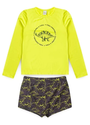 Vida Costeira - Conjunto Moda Praia Uv50+  Amarelo - VIDA COSTEIRA