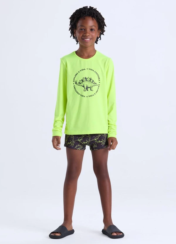 Vida Costeira - Conjunto Moda Praia Uv50+  Amarelo