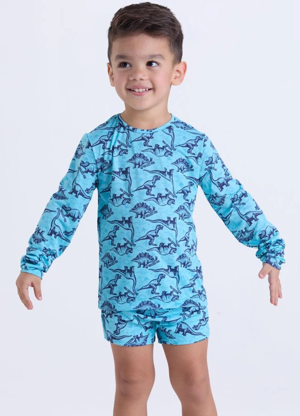 Vida Costeira - Conjunto Moda Praia Uv50+ Azul Claro 2