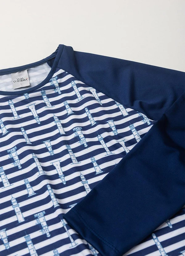 Vida Costeira - Conjunto Moda Praia Uv50+  Azul Escuro 5