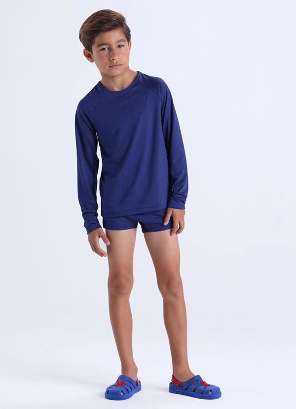 Vida Costeira - Conjunto Moda Praia Uv50+ Azul Escuro 2